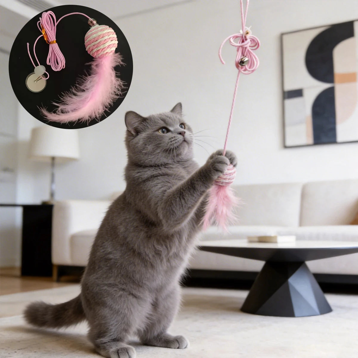 Electric Cat Toy with 2 Ropes
